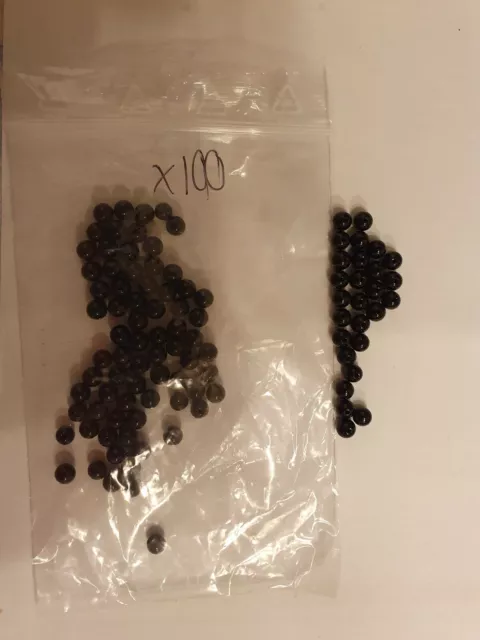 ONYX Lot de 100 Perles - Diamètre 6 mm ; 2 trous 1,5 mm
