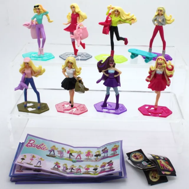 Kinder Ferrero Surprise Série Complète Barbie Shopping Princess + Bande Papier