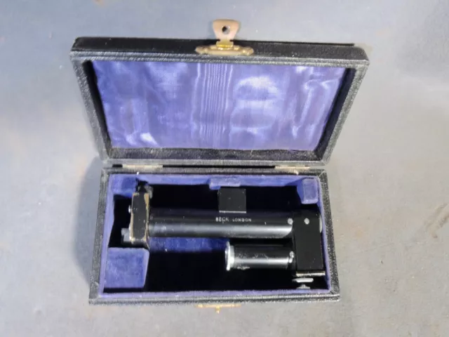 Antique Beck London Hand Spectrometer / Spectroscope in Original Case
