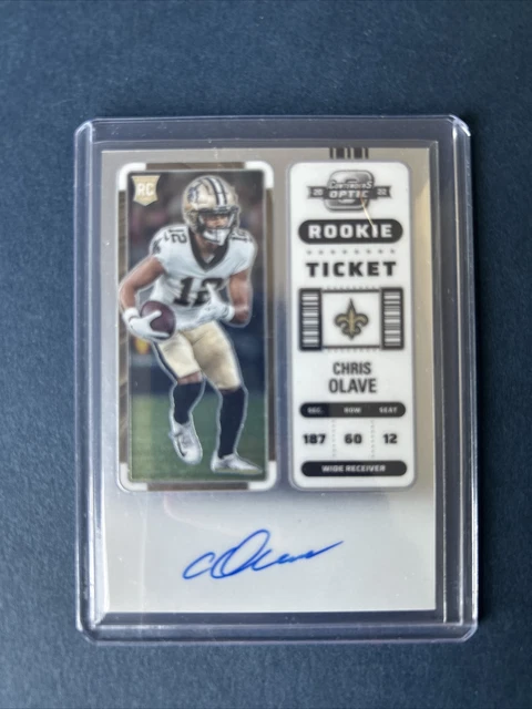 2022 Contenders Optic Football Rookie Ticket Auto Chris Olave Autograph Auto NFL