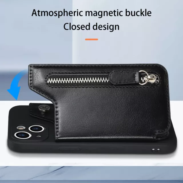 Phone Card Wallet Magnetic Snap Card Organizer Universal Phone Credit Card Bag