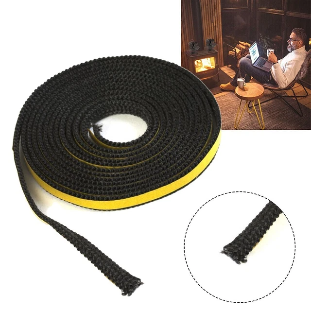 Mejora del hogar tiras de sellado chimenea casera práctica autoadhesiva 10 mm