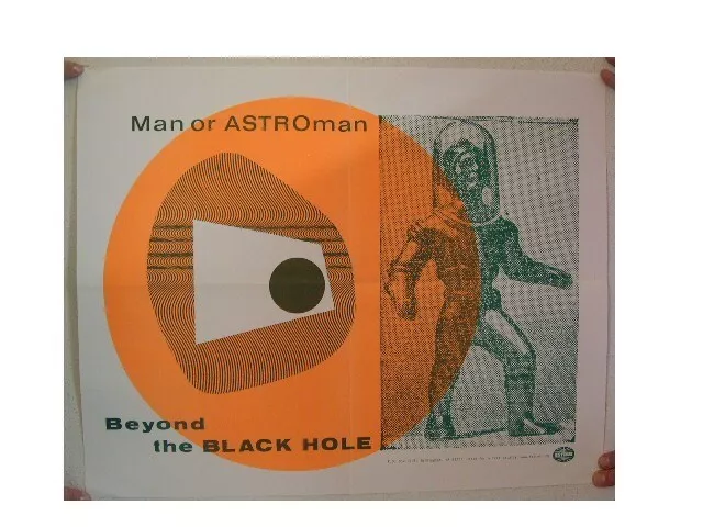 Mann Oder Astro-Man? Astro Mann? Poster Astroman Schwarz Loch Astroman ? Mann