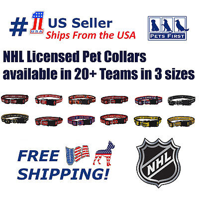 NHL Collars> Heavy-Duty, Durable & Adjustable Hockey Collar for Pets Dogs & Cats