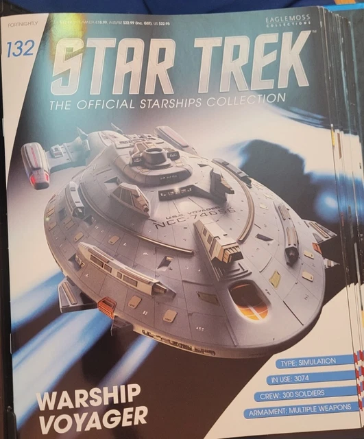 Star Trek Eaglemoss Issue 132 Warship Voyager Ship & Magazine