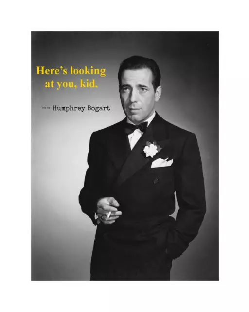 HUMPHREY BOGART 8X10 Photo Print Here's looking at you movie actor Casablanca 2