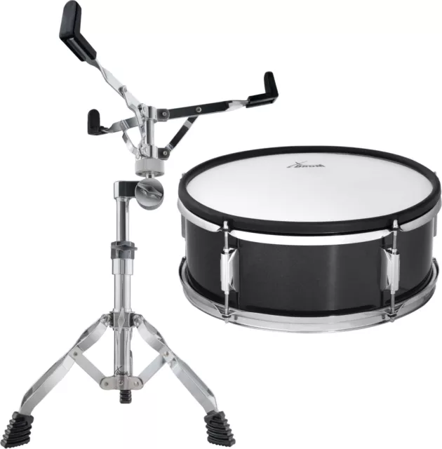 XDrum 14"x5,5" Redob Malla Pad Madera Caldera Doble Piel Borde Rim Soporte Set