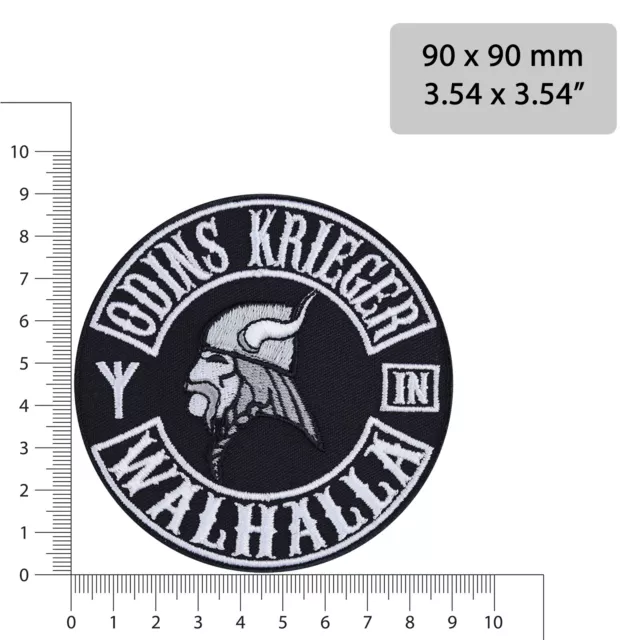 Aufnäher: Odins Krieger in VALHALLA Aufbügler Vikings Patch Biker Applikation 3