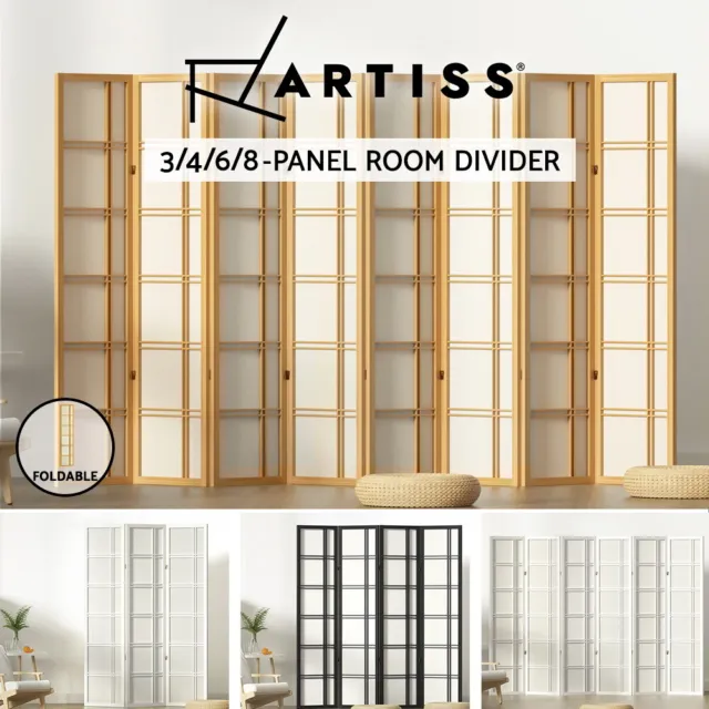 Artiss Room Divider Screen Privacy Wood Dividers Stand Nova 3/4/6/8 Panel