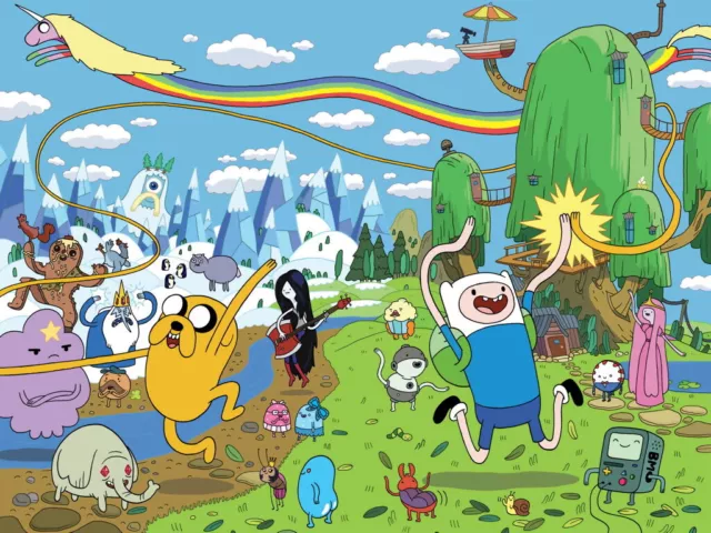 V8074 Adventure Time All Characters Cartoon Kids Rare Art WALL POSTER PRINT AU