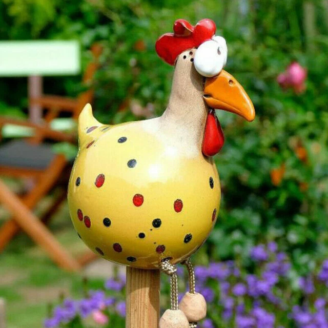 Chicken Garden Statue Chicken Resin Craft Sculpture Ornament Outdoor Decoration 7
