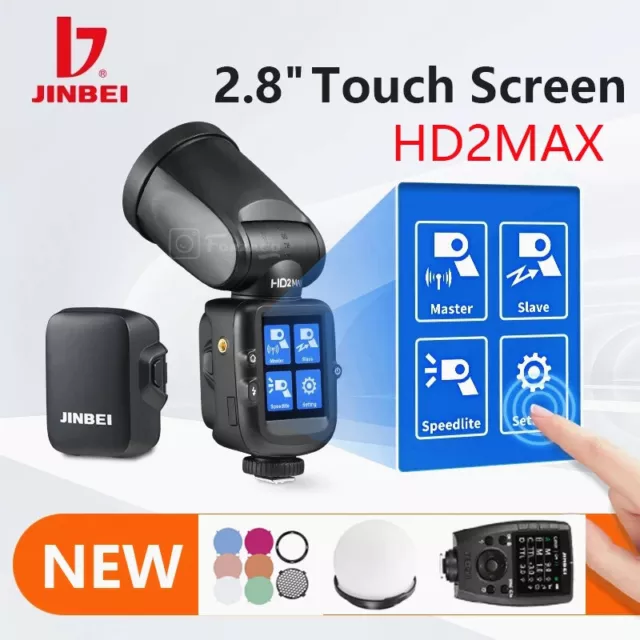 JINBEI HD2MAX HSS/TTL Speedlite Camera Flash Light for Canon Nikon Sony Pentax