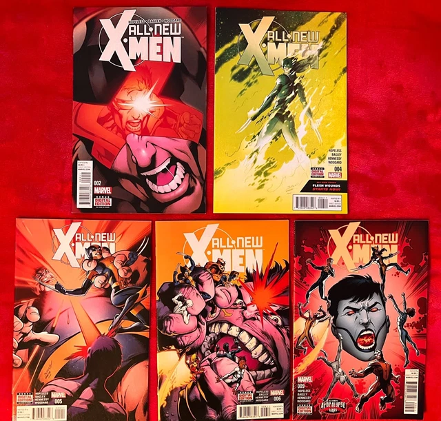 ALL NEW X-MEN ( VOL 2 ) Lot 0f 5 comics - issues # 2, 4, 5, 6, 9 all VF/NM+