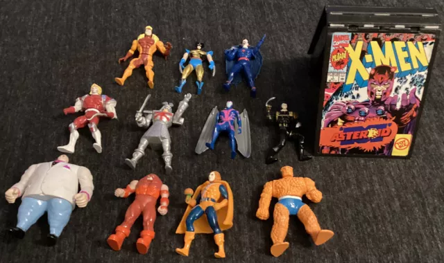 Vintage Toy Biz 1994 Lot 11 Die-Cast Metal Action Figures X-Men Steel Mutants