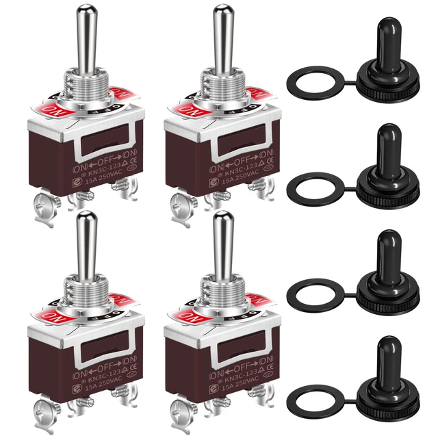 Waterproof Momentary Toggle Switch 12V DC 20A Heavy Duty Marine SPDT