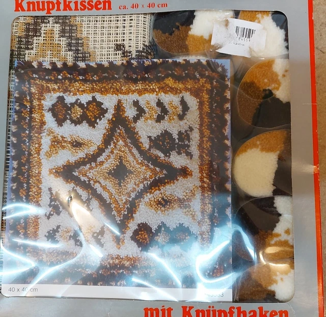 Knüpfen Kissen Komplettpackung Neu Sofakissen Wolle mit Knüpfhaken
