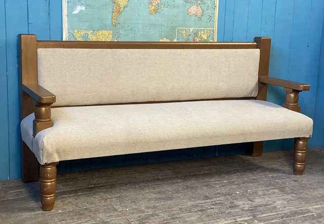 Vintage Pine Snooker Billiards Bench Finished In Bronze DELIVERY* 2