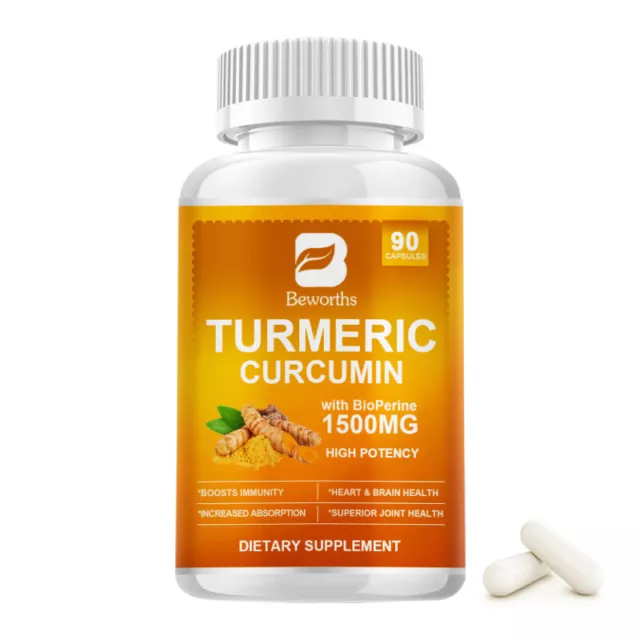 Turmeric Curcumin Capsules with BioPerine,Black Pepper Extract For Muscle Joints