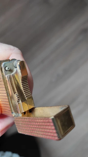 Briquet à Gaz Dupont Gatsby Gold Intersect Line 2 - Ancien - Bon état - France