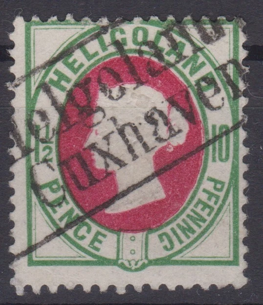 == AD HELGOLAND Mi. 14a gest., geprüft BPP, Kat. 35€ ==
