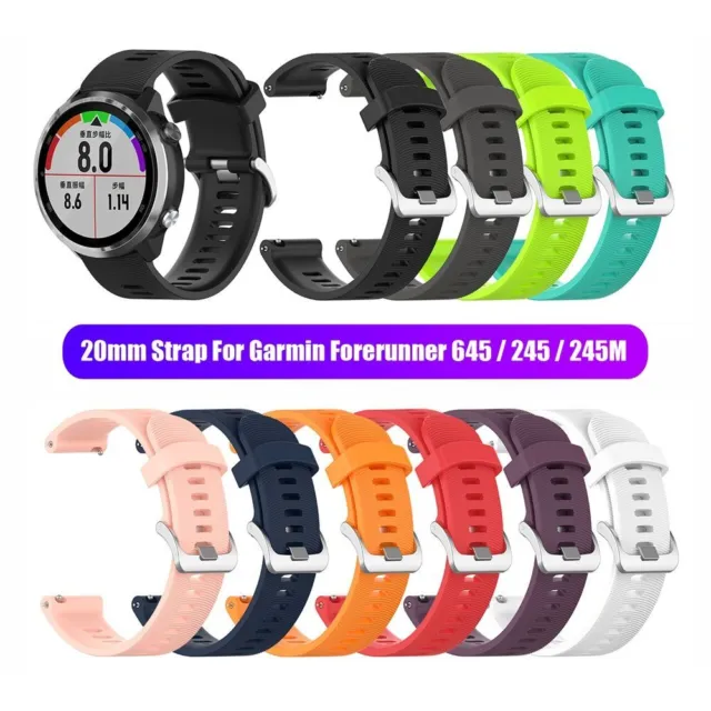 Vivoactive 3 Silicone Watch Band 20mm Strap for Garmin Forerunner 645 245 245M
