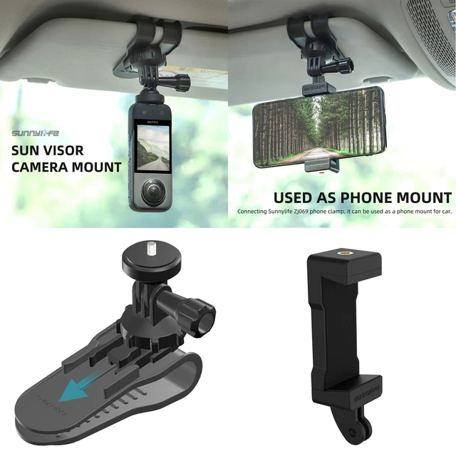 Car Sun Visor Mount Adapter Holder for Insta360 X3 ONE R X Series Action Camera