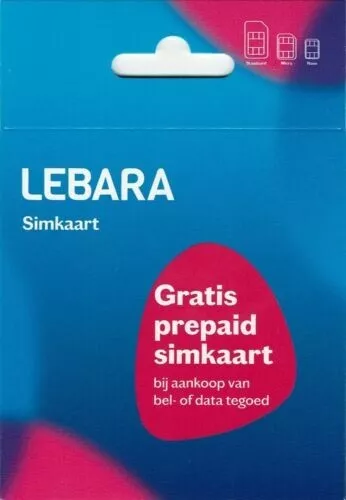 Lebara NL Sim Card Easy Activation Prepaid - no registration, for sms call data