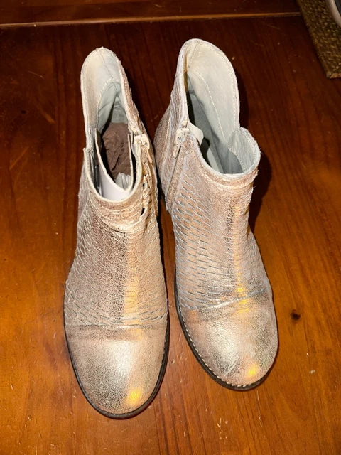 Magnifiques Bottines San Marina En Cuir Doré - 37 (Ok 38) - Excellent Etat