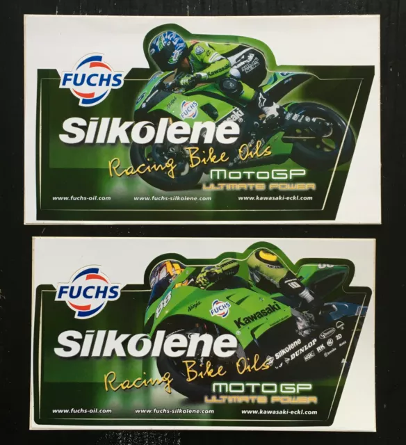 Lot De 2 Autocollants Stickers Publicitaires "Moto Gp Lubrifiants" - Etat Neuf