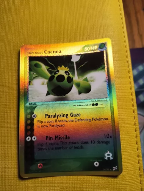 Team Aqua's Cacnea 24/95 EX Team Magma vs Reverse Holo Vintage Pokemon TCG Card