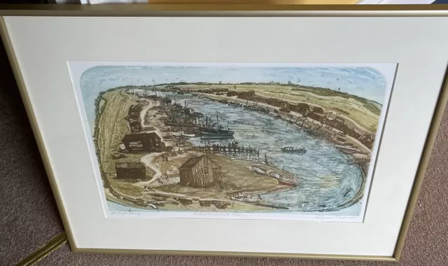 GLYNN THOMAS RE b1946 Artist’s Proof ETCHING "Walberswick Ferry”