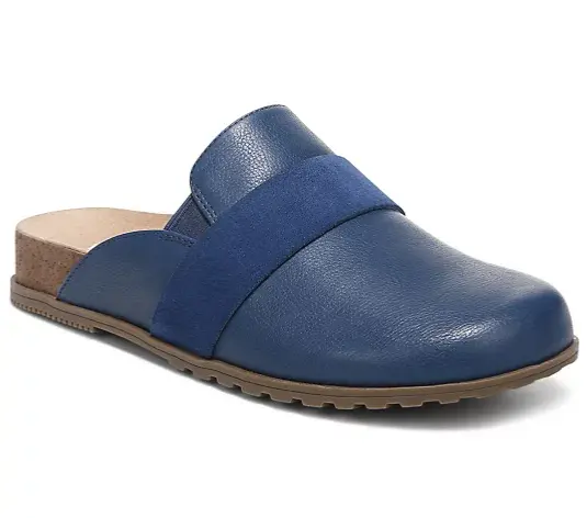 Vionic Leather Mules - Ambrosia women's shoes select color & size Blue Black