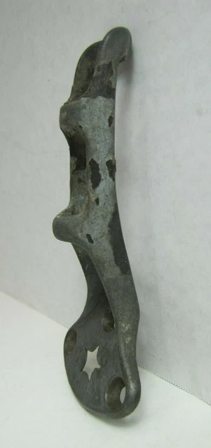 Antique STAR West 18th St NEW YORK Metal 3/4" Flag Pole Holder Bracket Hardware 5