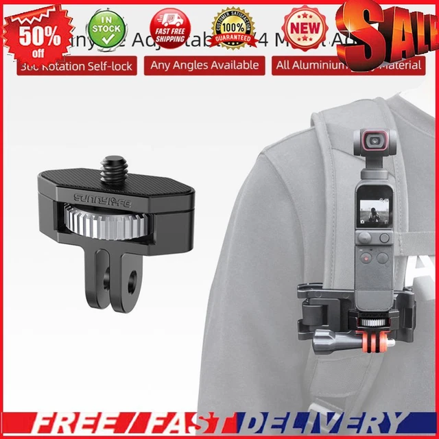 1/4 Screw Mount 360 Rotation Adjustable Universal Adapter for Sports Camera SLR