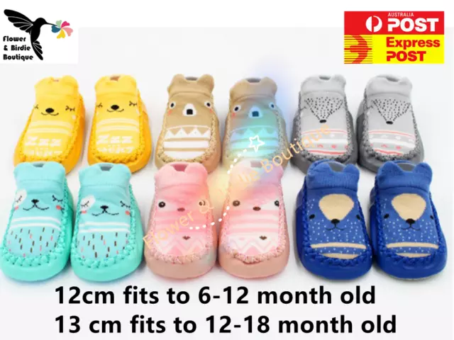 New Kids Baby Girl Boys Toddler Anti-slip Slippers Floor Socks Soft Shoes Infant