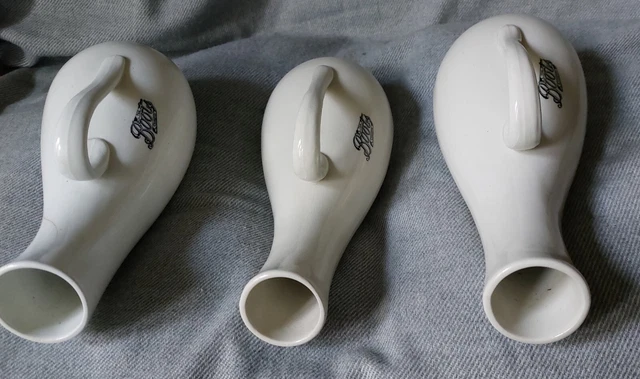 Vintage Medical Ceramic Bed Urinal By The Boots Chemist X 3