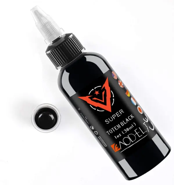 Tattoo Farbe Black - Tribal Liner Set, Körperfarben, Vegan, 30ml