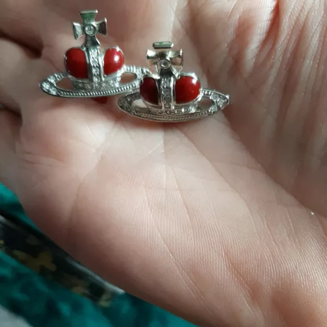 Vivienne westwood red heart earrings deals