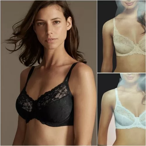 BNIB M&S Non Padded Wired FULL CUP Bra - White / Black / Natural         (ST356)