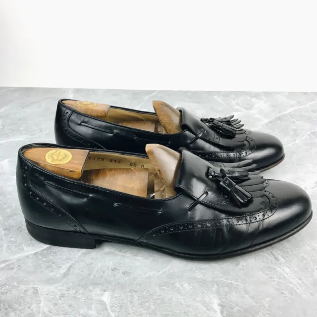 VINTAGE SALVATORE FERRAGAMO Mens Size 8.5 Loafers Leather Tassel ...