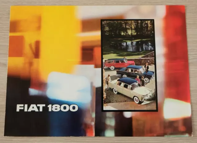 🚘 Brochure Automobile 1960's FIAT 1800 Catalogue Document Prospekt French Sales