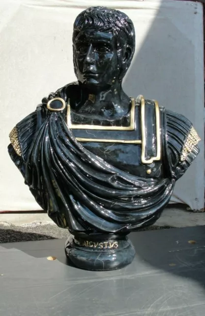 Büste Römischer Kaiser Augustus Deko Figur Möbel Kopf Garten Statue  128300