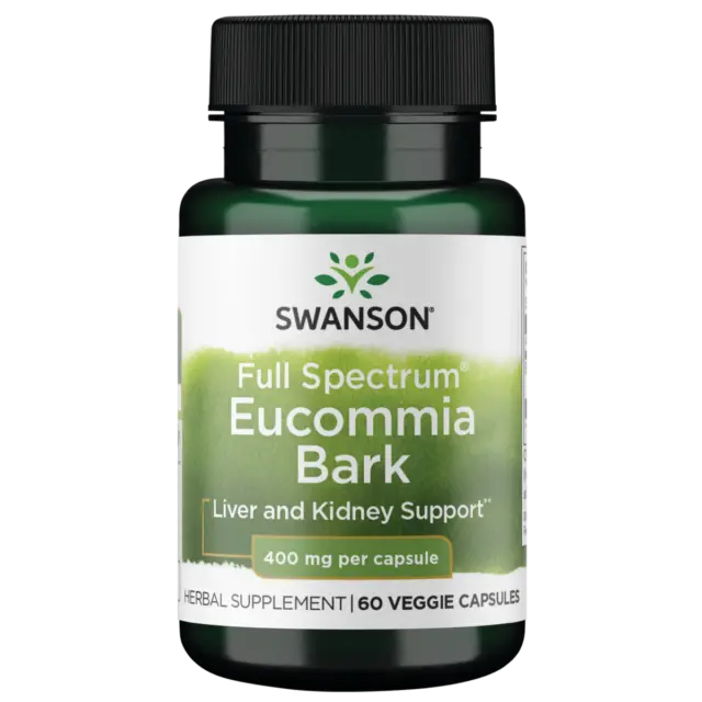 Swanson Full Spectrum Eucommia Bark 400 mg 60 Veggie Capsules