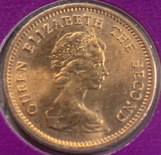 Tuvalu 1976 Queen  Elizabeth on obverse 1 cent bronze  17.5mm  unc coin.