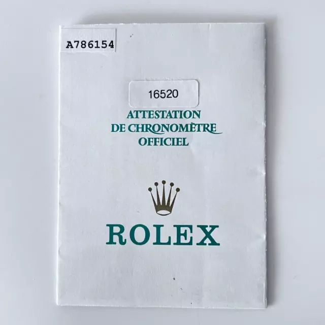 ROLEX DAYTONA 16520 A Serial 2000 Guarantee Warranty GARANTIE Genuine from Japan