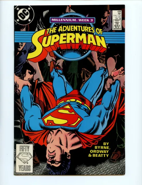 Adventures of Superman #436 Comic Book 1988 VF- John Byrne Jerry Ordway DC