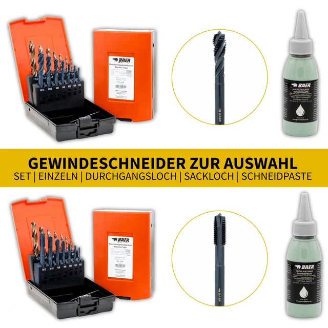 thumbnail image 2 of Bass HSSE PM M10 X 1.0 Metric Fine Thread Machine Tap – Right Hand, 15° MF, Made In Germany 2 of 5