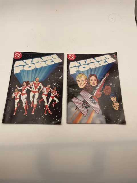 ATARI FORCE 2600 VOL.1 NO. 1 And 2 1982 Mini PROMO Comic VIDEO GAME Books *RARE*