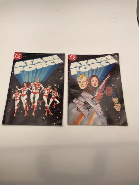 ATARI FORCE 2600 VOL.1 NO. 1 And 2 1982 Mini PROMO Comic VIDEO GAME Books *RARE*