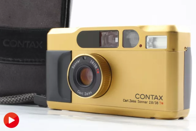 READ [Near MINT] Contax T2 Gold Point & Shoot Film Camera w/Data Back From JAPAN